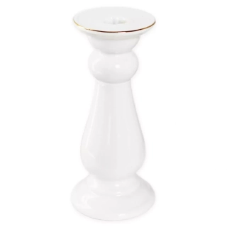 Svícen porcelán 19,5cm bílá